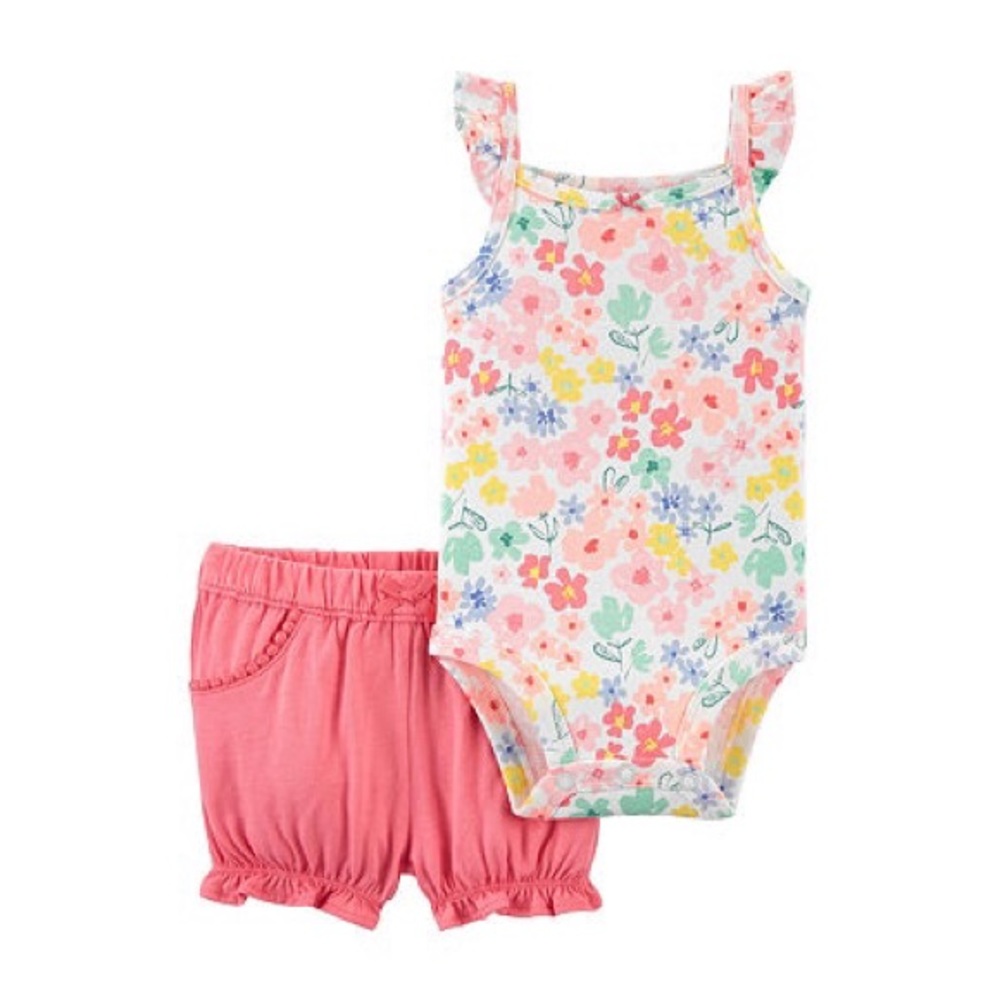 Carter's Baby Girls 2-pc. Short Set, Pink